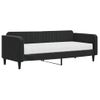 Sofá Cama | Cama Para Adultos Con Colchón Terciopelo Negro 90x200 Cm Cfw694402