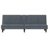 Sofá Cama | Sofá De Salón | Sofá De Descanso Con Portavasos Terciopelo Gris Oscuro Cfw79834