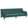 Sofá Cama | Sofá De Salón | Sofá De Descanso Con Reposabrazos Terciopelo Verde Oscuro Cfw39141