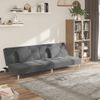 Sofá Cama De 2 Plazas Moderno | Cama Para Adulto Con Dos Almohadas Tela Gris Claro Cfw41879