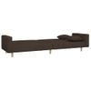 Sofá Cama De 2 Plazas Moderno | Cama Para Adulto Con Dos Almohadas Tela Marrón Oscuro Cfw38786