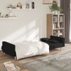 Sofá Cama De 2 Plazas Moderno | Cama Para Adulto Con Dos Almohadas Tela Negro Cfw11969