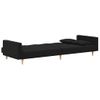 Sofá Cama De 2 Plazas Moderno | Cama Para Adulto Con Dos Almohadas Tela Negro Cfw11969