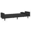 Sofá Cama De 2 Plazas Moderno | Cama Para Adulto Con Dos Almohadas Tela Negro Cfw58591