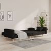 Sofá Cama De 2 Plazas Moderno | Cama Para Adulto Con Dos Almohadas Tela Negro Cfw44068