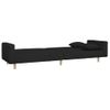 Sofá Cama De 2 Plazas Moderno | Cama Para Adulto Con Dos Almohadas Tela Negro Cfw44068