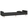 Sofá Cama De 2 Plazas Moderno | Cama Para Adulto Con Dos Almohadas Tela Negro Cfw10549