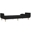 Sofá Cama De 2 Plazas Moderno | Cama Para Adulto Con Dos Almohadas Tela Negro Cfw94134