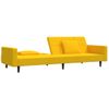 Sofá Cama De 2 Plazas Moderno | Cama Para Adulto Con Dos Almohadas Terciopelo Amarillo Cfw73001