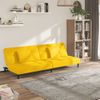 Sofá Cama De 2 Plazas Moderno | Cama Para Adulto Con Dos Almohadas Terciopelo Amarillo Cfw36255