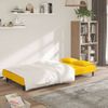 Sofá Cama De 2 Plazas Moderno | Cama Para Adulto Con Dos Almohadas Terciopelo Amarillo Cfw36255