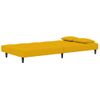 Sofá Cama De 2 Plazas Moderno | Cama Para Adulto Con Dos Almohadas Terciopelo Amarillo Cfw36255