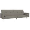 Sofá Cama De 2 Plazas Moderno | Cama Para Adulto Con Dos Almohadas Terciopelo Gris Claro Cfw22707