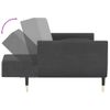 Sofá Cama | Cama Para Adultos De 2 Plazas Con Dos Almohadas Terciopelo Gris Oscuro Cfw83949