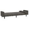 Sofá Cama De 2 Plazas Moderno | Cama Para Adulto Con Dos Almohadas Terciopelo Gris Oscuro Cfw93462