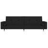 Sofá Cama De 2 Plazas Moderno | Cama Para Adulto Con Dos Almohadas Terciopelo Negro Cfw10063