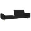 Sofá Cama De 2 Plazas Moderno | Cama Para Adulto Con Dos Almohadas Terciopelo Negro Cfw10063