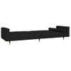 Sofá Cama De 2 Plazas Moderno | Cama Para Adulto Con Dos Almohadas Terciopelo Negro Cfw10063