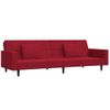 Sofá Cama De 2 Plazas Moderno | Cama Para Adulto Con Dos Almohadas Terciopelo Rojo Tinto Cfw58430