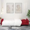 Sofá Cama De 2 Plazas Moderno | Cama Para Adulto Con Dos Almohadas Terciopelo Rojo Tinto Cfw58430