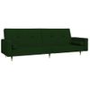 Sofá Cama De 2 Plazas Moderno | Cama Para Adulto Con Dos Almohadas Terciopelo Verde Oscuro Cfw89672