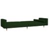 Sofá Cama De 2 Plazas Moderno | Cama Para Adulto Con Dos Almohadas Terciopelo Verde Oscuro Cfw89672