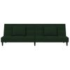 Sofá Cama De 2 Plazas Moderno | Cama Para Adulto Con Dos Almohadas Terciopelo Verde Oscuro Cfw42458