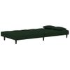 Sofá Cama De 2 Plazas Moderno | Cama Para Adulto Con Dos Almohadas Terciopelo Verde Oscuro Cfw42458