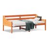 Sofá Cama | Cama Individual | Cama Para Adultos De Madera Maciza De Pino Marrón Cera 75x190 Cm Cfw24390