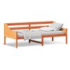 Sofá Cama | Cama Individual | Cama Para Adultos De Madera Maciza De Pino Marrón Cera 80x200 Cm Cfw46487