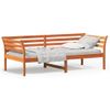 Sofá Cama | Cama Individual | Cama Para Adultos De Madera Maciza De Pino Marrón Cera 90x200 Cm Cfw46918