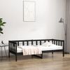 Sofá Cama | Cama Para Adultos De Madera Maciza De Pino Negro 80x200 Cm Cfw473992