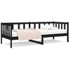 Sofá Cama | Cama Para Adultos De Madera Maciza De Pino Negro 80x200 Cm Cfw473992