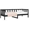 Sofá Cama | Cama Para Adultos De Madera Maciza De Pino Negro 80x200 Cm Cfw473992