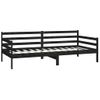 Sofá Cama | Cama Para Adultos De Madera Maciza De Pino Negro 90x200 Cm Cfw218741