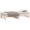 Sofá Cama | Cama Matrimonial | Cama Para Adultos Extraíble Madera Maciza De Pino 2x(75x190) Cm Cfw93341