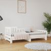 Sofá Cama | Cama Para Adultos Extraíble Madera Maciza De Pino Blanco 2x(80x200) Cm Cfw783005