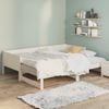 Sofá Cama | Cama Para Adultos Extraíble Madera Maciza De Pino Blanco 2x(90x190) Cm Cfw872424