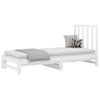 Sofá Cama | Cama Para Adultos Extraíble Madera Maciza De Pino Blanco 2x(90x190) Cm Cfw124987