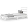 Sofá Cama | Cama Para Adultos Extraíble Madera Maciza De Pino Blanco 2x(90x200) Cm Cfw802080