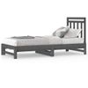 Sofá Cama | Cama Para Adultos Extraíble Madera Maciza De Pino Gris 2x(90x200) Cm Cfw900923