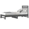 Sofá Cama | Cama Para Adultos Extraíble Madera Maciza De Pino Gris 2x(90x200) Cm Cfw900923