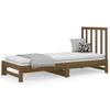 Sofá Cama | Cama Para Adultos Extraíble Madera Maciza De Pino Marrón 2x(90x200) Cm Cfw125862