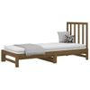 Sofá Cama | Cama Para Adultos Extraíble Madera Maciza De Pino Marrón 2x(90x200) Cm Cfw125862