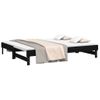 Sofá Cama | Cama Para Adultos Extraíble Madera Maciza De Pino Negro 2x(100x200) Cm Cfw598542