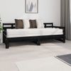 Sofá Cama | Cama Para Adultos Extraíble Madera Maciza De Pino Negro 2x(80x200) Cm Cfw222251