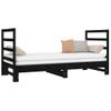 Sofá Cama | Cama Para Adultos Extraíble Madera Maciza De Pino Negro 2x(90x190) Cm Cfw527908