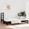 Sofá Cama | Cama Para Adultos Extraíble Madera Maciza De Pino Negro 2x(90x190) Cm Cfw527908