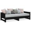 Sofá Cama | Cama Para Adultos Extraíble Madera Maciza De Pino Negro 2x(90x190) Cm Cfw893698