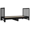 Sofá Cama | Cama Para Adultos Extraíble Madera Maciza De Pino Negro 2x(90x190) Cm Cfw648295